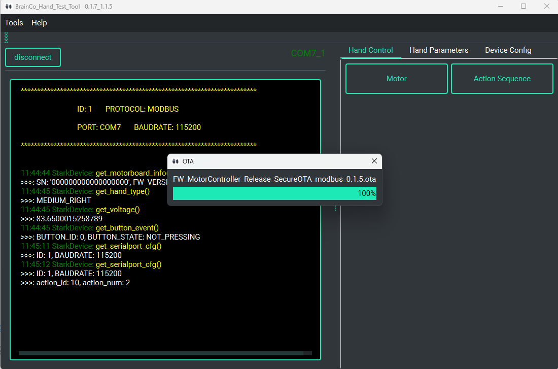 OTA progress